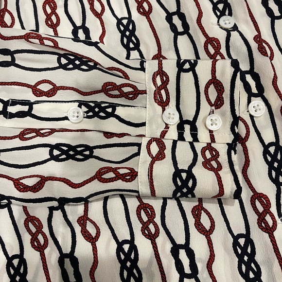 Equipment Silk Femme Chain Pattern Blouse - Picture 6 of 8